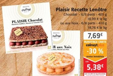 Lenôtre - Plaisir Recette