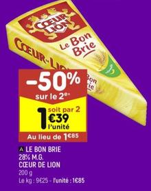 Le Bon Brie offre à 1,39€ sur Leader Price