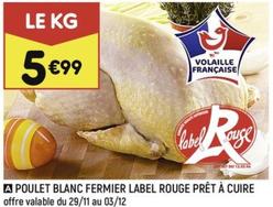 poulet blanc fermier label rouge prêt à cuire