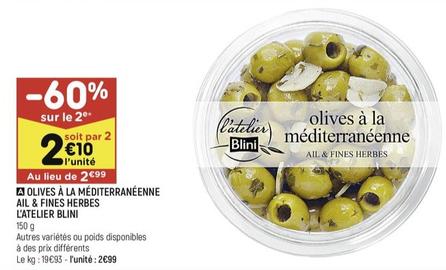 olives à la méditerranéenne ail & fines herbes