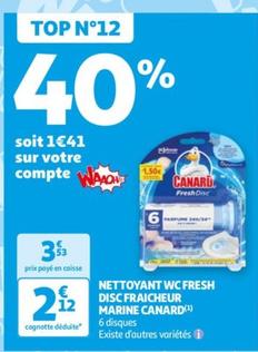 Canard - Nettoyant Wc Fresh Disc Fraicheur Marine