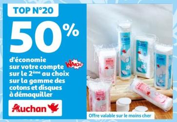 Auchan - Sur La Gamme Des Cotons Et Disques À Démaquiller