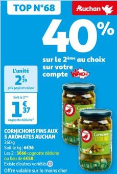 Auchan - Cornichons Fins Aux 5 Aromates
