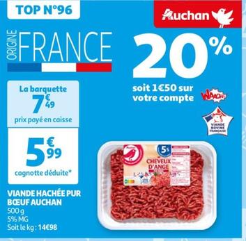 Auchan - Viande Hachée Pur Boeuf