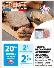 Auchan - Terrine De Campagne À L'ancienne Le Charcutier