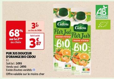 Cidou - Pur Jus Douceur D'orange Bio