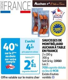 Auchan - Saucisses De Montbéliard