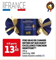 Montfort - Foie Gras De Canard Entier Igp Sud Ouest