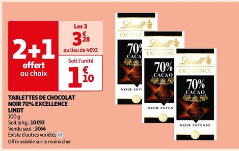 Tablettes De Chocolat Noir 70% Excellence
