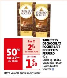 Tablettes De Chocolat Rocher Lait Noisettes