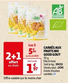 good gout - carrés aux fruits bio