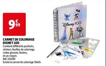 Carnet De Coloriage Disney 100