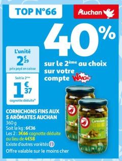 Auchan - Cornichons Fins Aux 5 Aromates