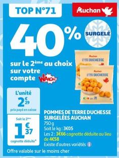 Auchan - Pommes De Terre Duchesse Surgelées