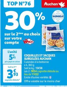 Auchan - Coquilles St Jacques Surgelées