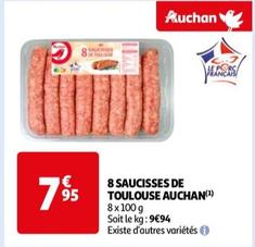 Auchan - 8 Saucisses De Toulouse