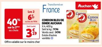 Auchan - Cordon Bleu De Dinde