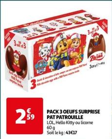 Pat Patrouille - Pack 3 Oeufs Surprise