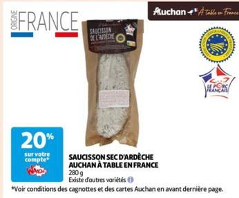 Auchan - Saucisson Sec D'ardèche À Table En France
