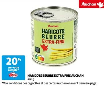 auchan - haricots beurre extra fins