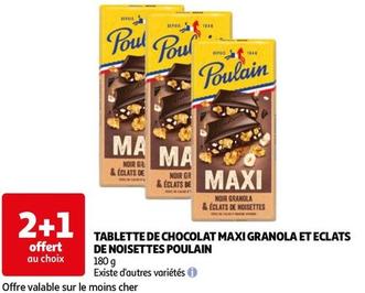 Tablette De Chocolat Maxi Granola Et Eclats De Noisettes Poulain
