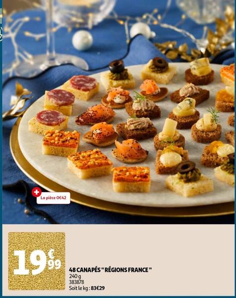 48 Canapés"régions France"