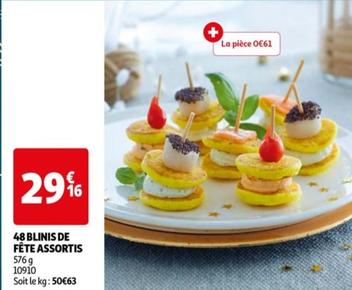 48 Blinis De Fête Assortis