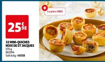 Ini-quiches Noix De St Jacques