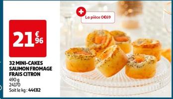 32 Mini-cakes Saumon Fromage Frais Citron