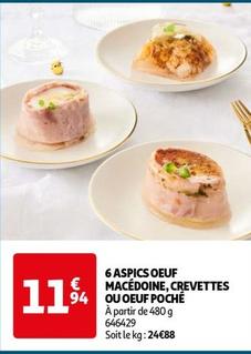 Aspics Oeuf Macédoine, Crevettes Ou Oeuf Poché