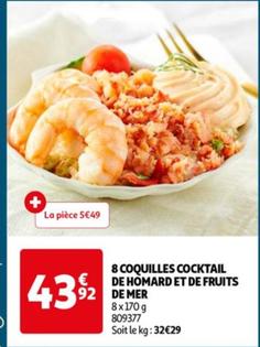 8 Coquilles Cocktail De Homard Et De Fruits De Mer