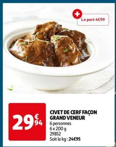 Civet De Cerf Façon Grand Veneur