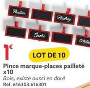 Pince Marque-places Pailleté X10