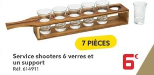 Service Shooters 6 Verres Et Un Support