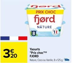 yaourts "prix choc"