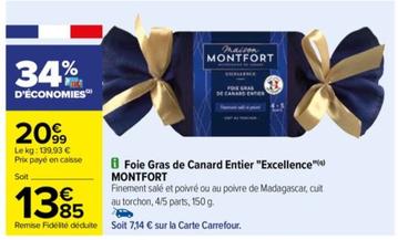 maison montfort - foie gras de canard entier "excellence"