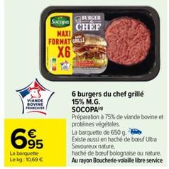 6 Burgers Du Chef Grillé 15% M.g.