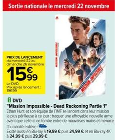 dvd "mission impossible - dead reckoning partie 1"