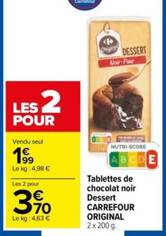 Tablettes De Chocolat Noir