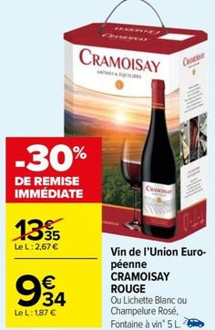 cramoisay rouge - vin de l'union euro- péenne