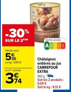 Châtaignes Entières Au Jus Extra