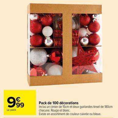 Pack De 100 Décorations