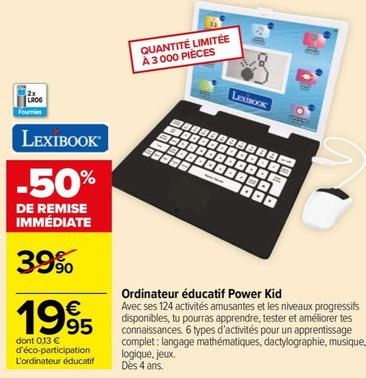 lexibook - ordinateur éducatif power kid