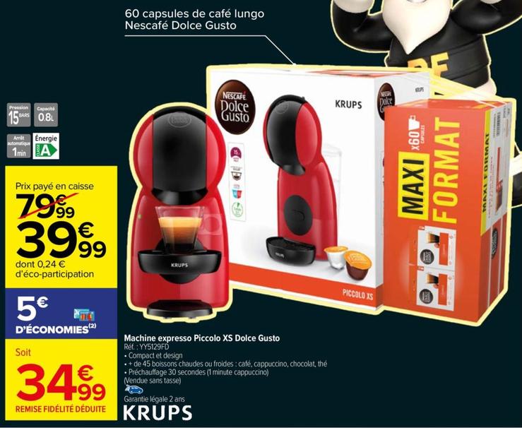 Machine Expresso Piccolo Xs Dolce Gusto