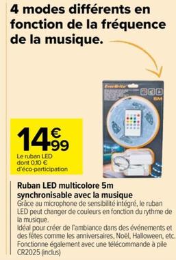 Everbrite - Ruban Led Multicolore 5m Synchronisable Avec La Musique