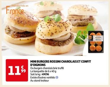 Mini Burgers Rossini Charolais Et Confit D'oignons