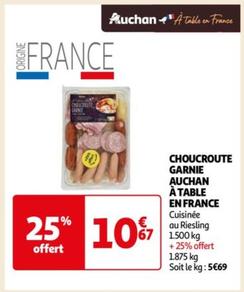 Auchan - Choucroute Garnie À Table En France