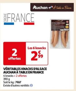 Auchan - Véritables Knacks D'alsace À Table En France