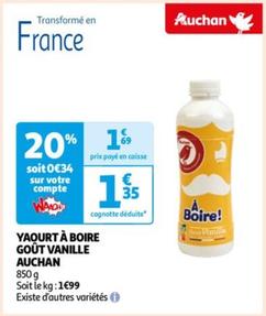 Auchan - Yaourt À Boire Goût Vanille