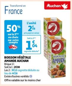 Auchan - Boisson Végétale Amande